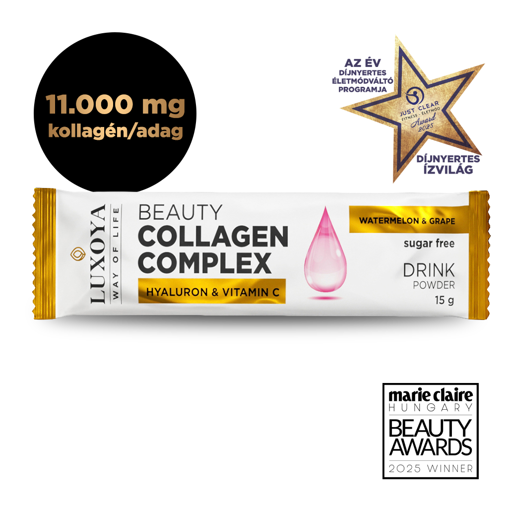 Luxoya - BEAUTY COLLAGEN COMPLEX 11.000 mg ÍZLETES KOLLAGÉN ITALPOR 15 g - Görögdinnye-szőlő ízű